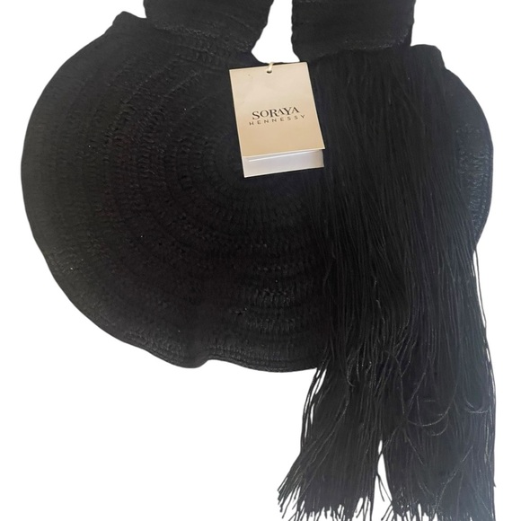 New! Soraya Hennessy black Fiesta Fringe Pouch - Picture 5 of 16